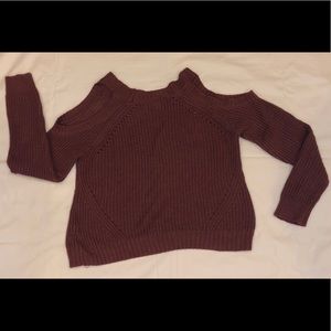 Knit Cold shoulder Sweater